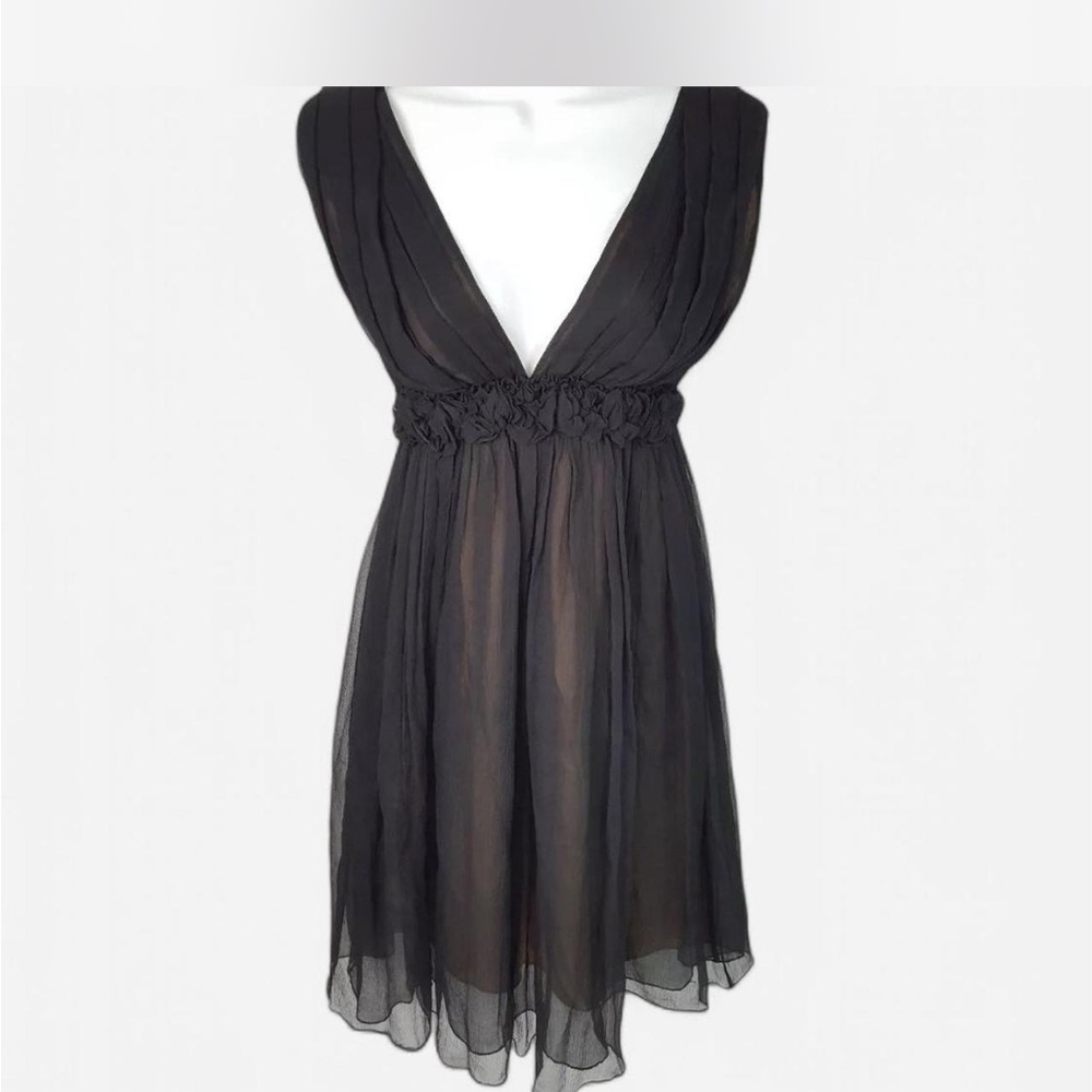 Leon Max Limited Edition 100% Silk Green Dress